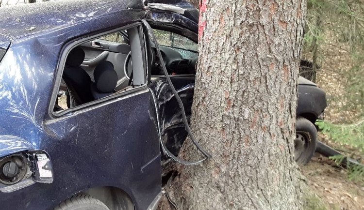 Nehoda v pravé poledne. Řidička narazila u Třeště do stromu, skončila v nemocnici