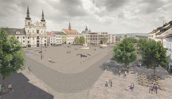 V „pokojíčku“ na jihlavském náměstí se už brzy zabydlí pět vzrostlých stromů. Kolem jednoho vznikne posezení