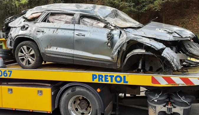FOTO: Vážná nehoda zastavila provoz na D1, na místě byl i vrtulník. Nebyli jste svědky incidentu?